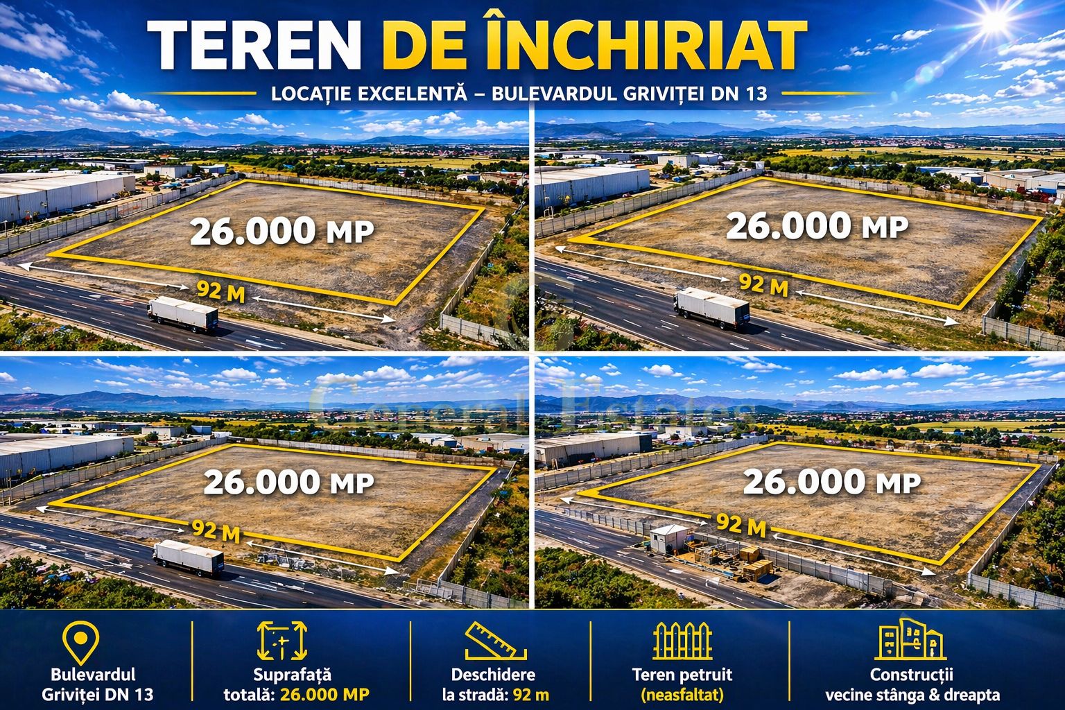 TEREN DE ÎNCHIRIAT – 26.000 MP – DN13, BRAȘOV